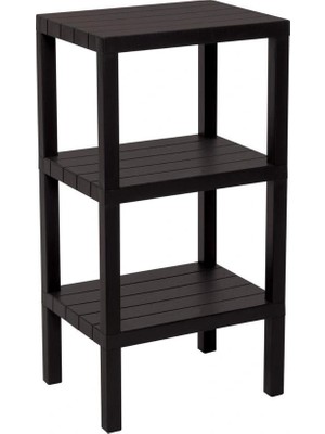 Renas Store 3 Rafli Si̇yah Modüler Üni̇te Plasti̇k 38X29X74 cm (5047)