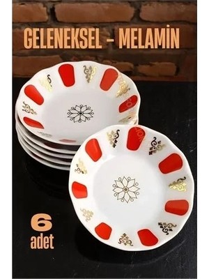 Renas Store Melamin Çay Tabağı 6 Adet Geleneksel Türk Çay Bardağı Altlığı 721658