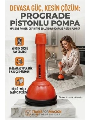 Renas Store Prograde Pistonlu 14X Lavabo Gider Açıcı Pompa 716627