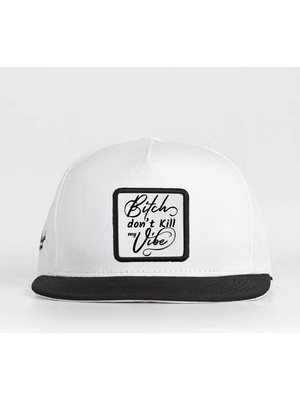 Don't Kill My Vibe Logolu Siyah-Beyaz Hip Hop Şapka