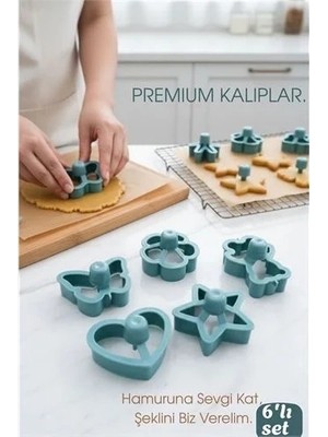 Renas Store 6'lı Tasarım Kurabiye Kalıbı Seti 722554