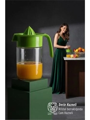 Renas Store Cam Hazneli Profesyonel Narenciye Sıkacağı – 660 ml 19 cm Derin Kapasite