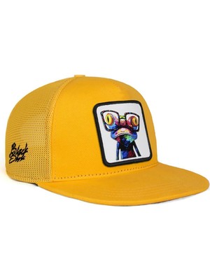 BlackBörk Hip Hop Kids Bukalemun Logolu Sarı Çocuk Trucker Şapka