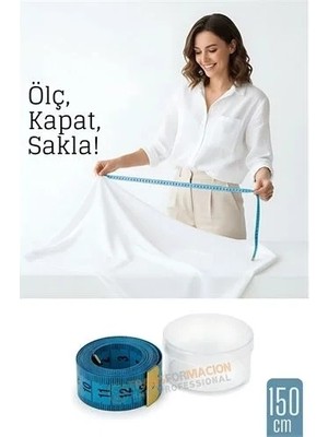 Renas Store 150 cm Plastik Kutulu Mezura – Esnek, Dayanıklı, Dikiş ve Ölçüm Için Pratik Şerit Metre 722323