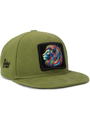 BlackBörk Hip Hop Kids Aslan Logolu Yeşil Çocuk Beyzbol Şapka