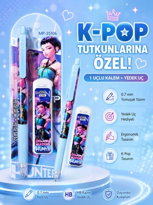 PeriMila Sevimli Popüler Karakterler Uçlu Kalem 0.7mm+Yedek Uç Seti