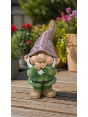 Gardenya Sevimli Bahçe Cücesi Dekoratif Biblo 1 (Polyester 39 Cm)