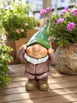 Gardenya Sevimli Bahçe Cücesi Dekoratif Biblo 2 (Polyester 39 Cm)