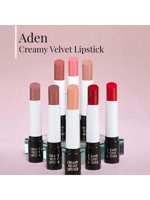 Aden Creamy Velvet Lipstick - Kremsi Kadife Ruj 04 Nude Touch(Gül Kahvesi)