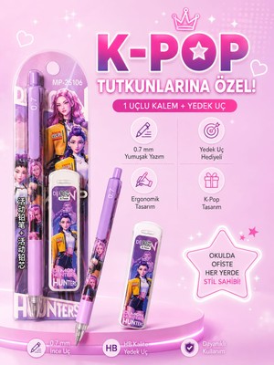 PeriMila Sevimli Popüler Karakterler Uçlu Kalem 0.7mm+Yedek Uç Seti