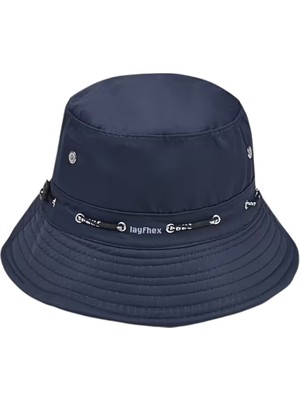 Layfhex Erkek Kadın Unisex Safari Şapka Güneş Koruyucu Balıkçı Şapkası Outdoor Kamp Avcılık Trekking Lacivert