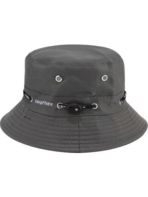 Layfhex Erkek Kadın Unisex Safari Şapka Güneş Koruyucu Balıkçı Şapkası Outdoor Kamp Avcılık Trekking Füme