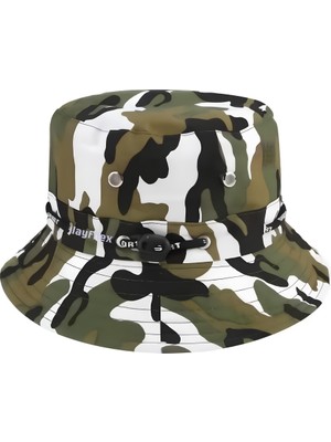Layfhex Erkek Kadın Unisex Safari Şapka Güneş Koruyucu Balıkçı Şapkası Outdoor Kamp Avcılık Trekking Kamuflaj