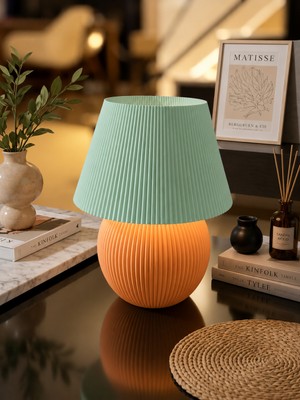 Elektra Modern LED Masa Lambası – Ribbed Tasarım Dekoratif Gece Lambası