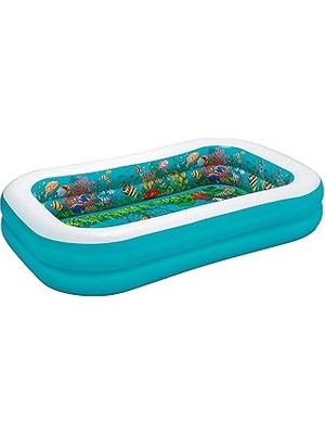 Belirtilmemiş 3D Undersea Şişirilebilir Oyun Havuzu 2,62 M x 1.75 M x 51 cm