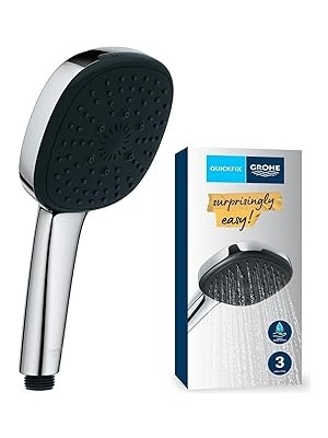 Belirtilmemiş Grohe Vitalio 110 El Duşu, 3 Akışlı (Masaj, Yağmur & Jet), Smartswitch, 110MM Kare Duş Başl