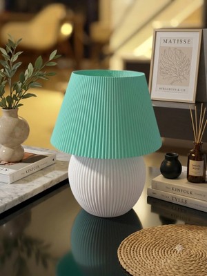 Elektra Modern LED Masa Lambası – Ribbed Tasarım Dekoratif Gece Lambası