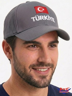 Axe Sportswear Arkası Ayarlanabilir Cırtlı Türkiye Türk Bayrağı Nakışlı Işlemeli Kasketli Beyzbol Kep Şapka