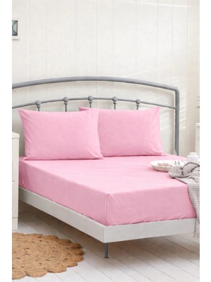 Loyal Home Çift Kişilik Lastikli Çarşaf Seti-Pembe