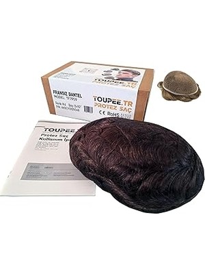 Belirtilmemiş TF7959 Fransız Dantel, Erkekler Için Protez Saç, Toupee For Men, Doğal Dalgalı Insan Saçı, Remy Saç