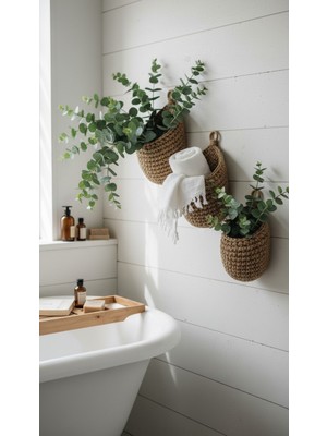 Jüt Home Jüt Hasır Duvar Sepeti  3'lü Set (S-M-L)
