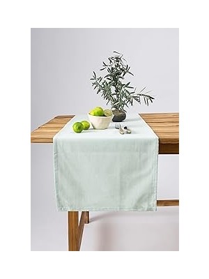 Belirtilmemiş W Wellstil Keten Runner 40 x 150 cm (Adaçayı)