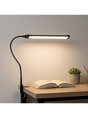Belirtilmemiş Coverzone LED Masa Lambası – 12W USB Güç Girişli, Esnek Kol, Klipsli Tasarım, 3 Renk Sıcaklığı (280