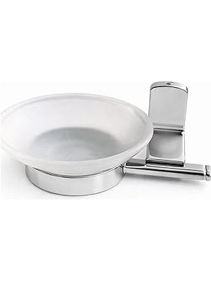 Belirtilmemiş Lüx Vidalı Krom Sabunluk Duvar Tipi Banyo Sabunluğu Paslanmaz Metal Şık Tasarım