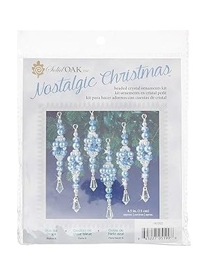 Belirtilmemiş Nostalgic Christmas Beaded Crystal Ornament Kit-Blue Crystal Ice Drops -NCHBOK-022