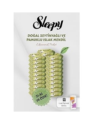 Belirtilmemiş Sleepy 90' Lı Zeytinyağlı Pamuklu Bebek Mendili 21 Al 19 Öde Hediyeli