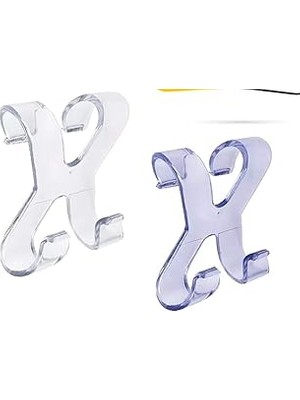 Belirtilmemiş 2 Adet Titiz Plastik Havlupan Askısı Hang It, Şeffaf, 85MM x 90MM, Banyo Radyatörü Için Pratik Havl