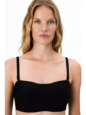 Penti İz Bırakmaz Siyah Invisible Bandeau Pedli Sütyen