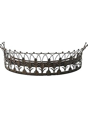 Belirtilmemiş Creative Co-Op Rust Metal Curtain Crown