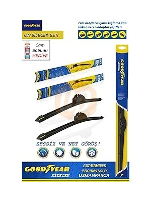 Belirtilmemiş Good Year Skoda Octavia 1996-2004 Supermute 2'li Muz Tipi Ön Silecek Seti