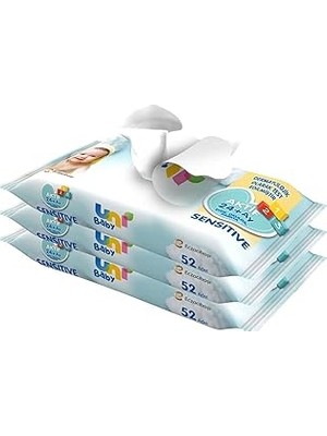 Belirtilmemiş Uni Baby Aktif Sensitive Islak Mendil 3X52 156 Yaprak