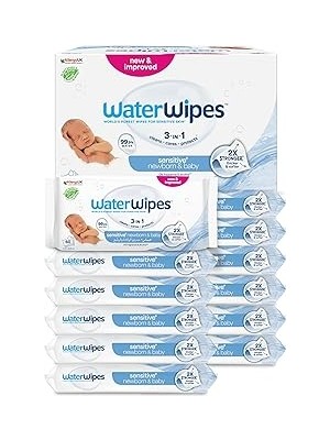 Belirtilmemiş Waterwipes Yeni Doğan & Hassas Ciltler Için 720 Yaprak Bebek Islak Mendili (12 x 60 Adet), Bitki Ta