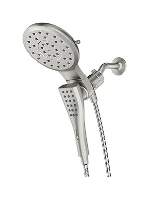 Belirtilmemiş Moen 220C3BN Verso Sekiz Fonksiyonlu 17,78 cm Çap Püskürtme Başlığı Standart, El Duşu, Fırçalanmış