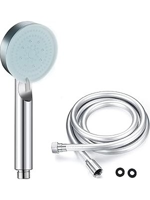 Belirtilmemiş Nerolia Stoneseries Lüks Duş Seti - 3 Farklı Püskürtmeli Full Krom Kaplama El Duşu + 150 cm Gümüş P