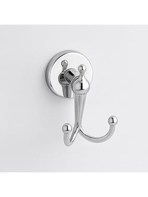 Belirtilmemiş Dolce Krom Gümüş Ikili Askılık Vidalı Paslanmaz Metal Duvar Askısı Banyo Wc Mutfak Için Dayanıklı
