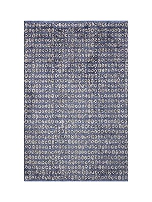 Belirtilmemiş 3s Lacivert Geometrik Etnik Eskitme Desenli Boho Oturma Odası Salon Yolluk Koridor Mu