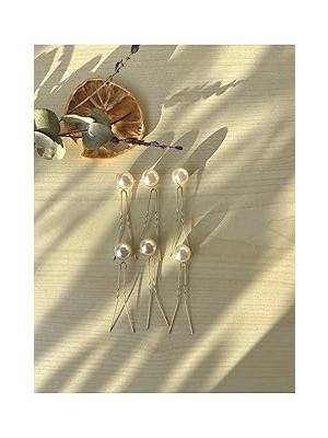 Belirtilmemiş Inci Gold Firkete Set 6 Adet Inci Topuz Tokası