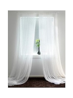 Belirtilmemiş Lill Perde Çifti Beyaz (280 cm x 300 Cm)