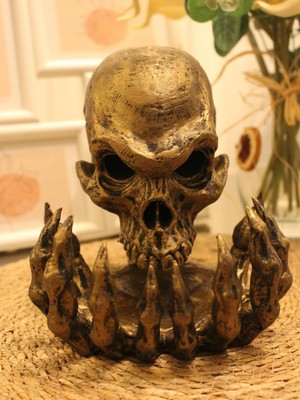 Hira Sanat Skull & Claws Gold Eskitmeli Geri Akış Tütsülük