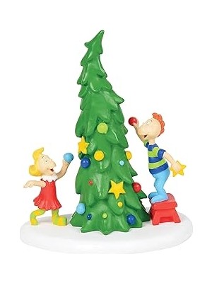 Belirtilmemiş Department 56 Dr. Seuss The Grinch Village Accessories Whoville Noel Ağacı Figürü, 10 Cm, Çok Renkl