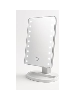 Belirtilmemiş Busstier LED Işıklı Makyaj Aynası Dokunmatik 3 Işık Modlu Ayarlanabilir Oynar Başlıklı Masa Üstü Ay