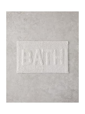 Belirtilmemiş Bath Bliss Pamuklu Banyo Paspası Beyaz