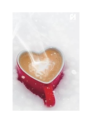 Belirtilmemiş Heart Shaped Coffee Mug In Snow Notebook 64 Graph Pages: 160 x 235 mm