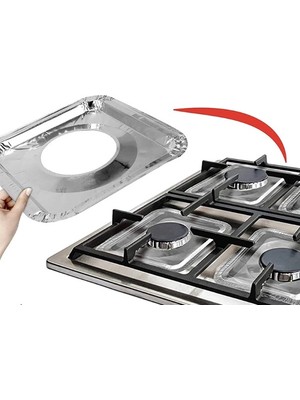Renas Store Kare Ocak Üstü Yağ Koruyucu Alüminyum Levha 23*23 cm 10 Adet (5528)