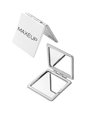 Belirtilmemiş Çift Taraflı Kapaklı Ayna Taşınabilir Cep Aynası Mini Makyaj Aynası Pocket Mirror Beyaz