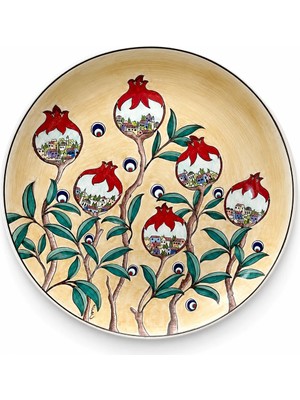 Muguetarts Lale Çini Tabak 52 cm
